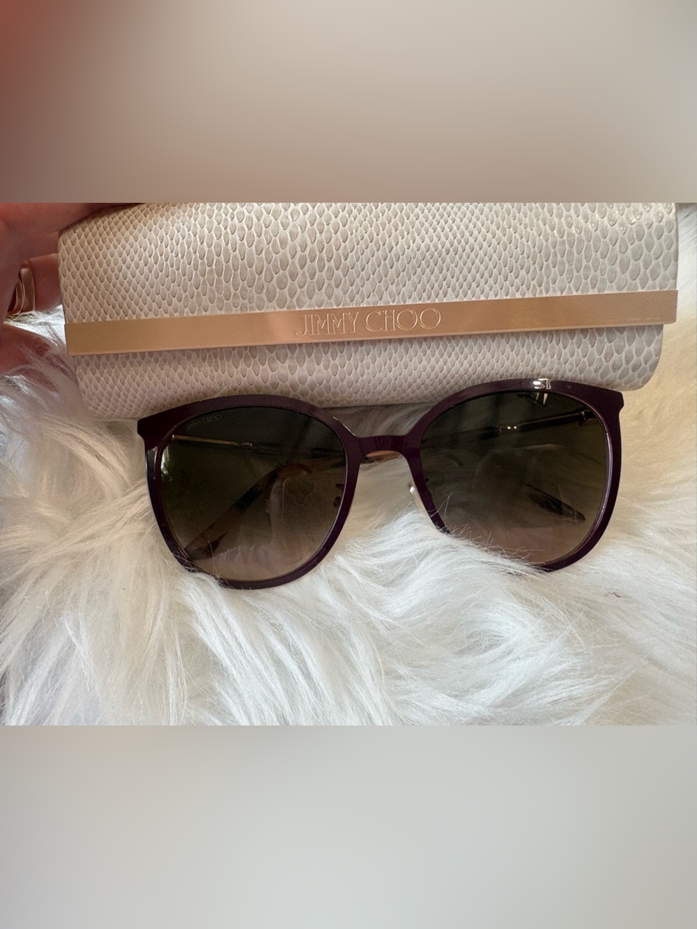 Jimmy Choo Purple Oversized Women's Sunglasses